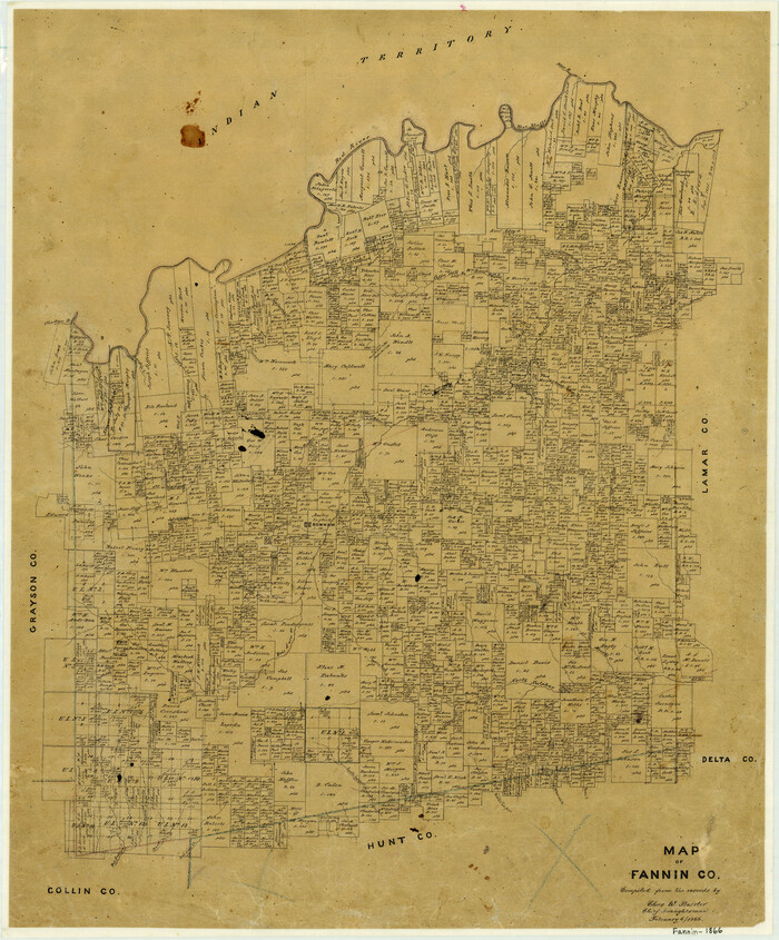 3534, Map of Fannin County, General Map Collection