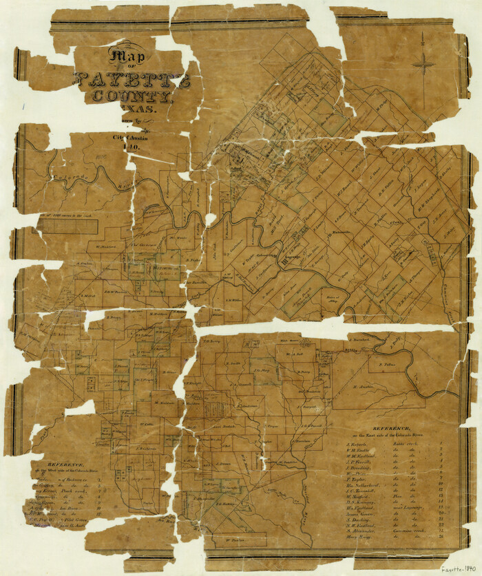 3539, Map of Fayette County Texas, General Map Collection
