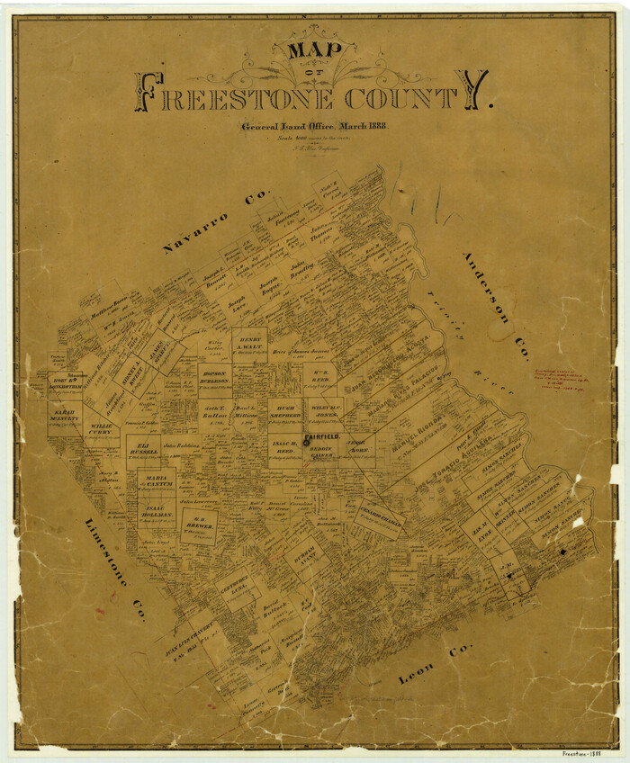 3561, Map of Freestone County, General Map Collection