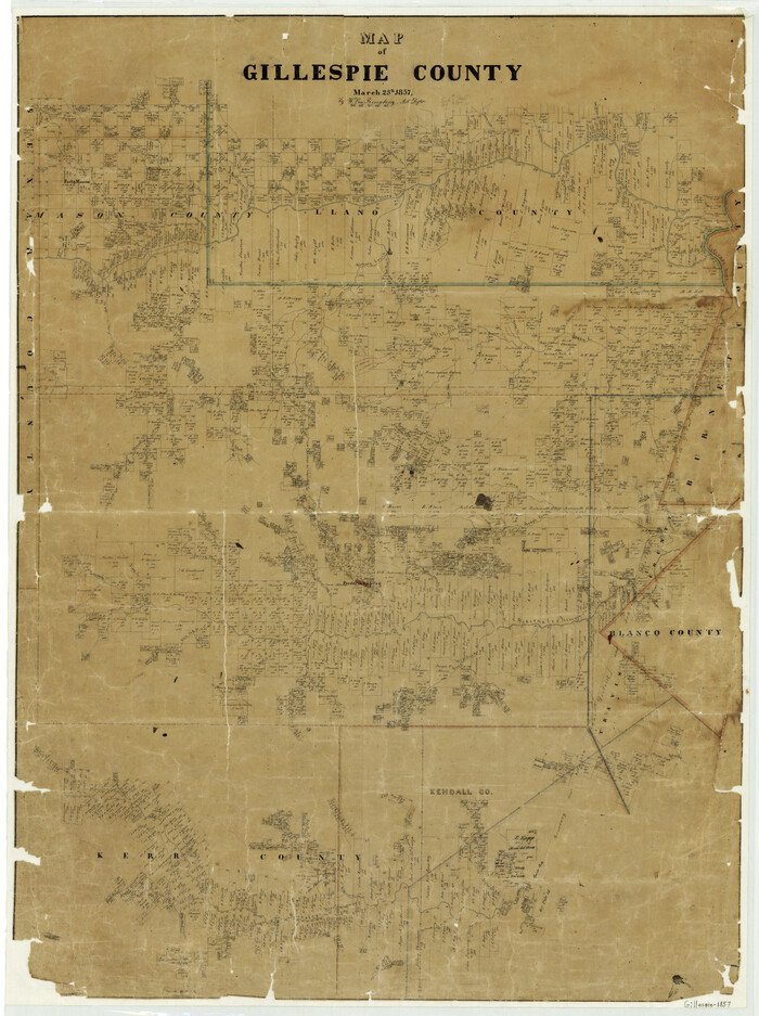 3582, Map of Gillespie County, General Map Collection