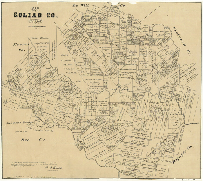 3589, Map of Goliad County Texas