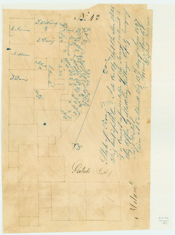 359, Salado, South of Milam, General Map Collection