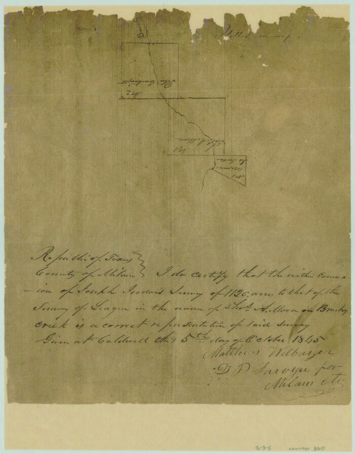 360, [Surveys near Brushy Creek], General Map Collection