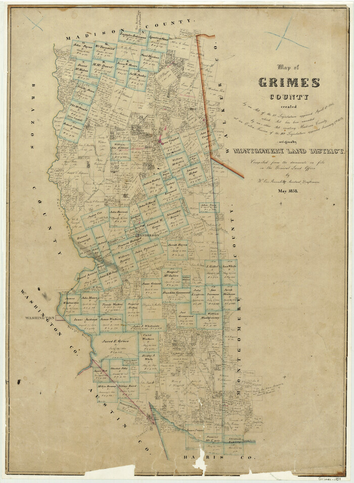 3605, Map of Grimes County, General Map Collection