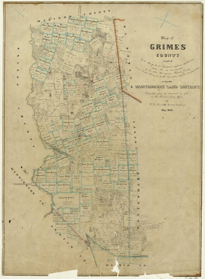 3605, Map of Grimes County, General Map Collection

