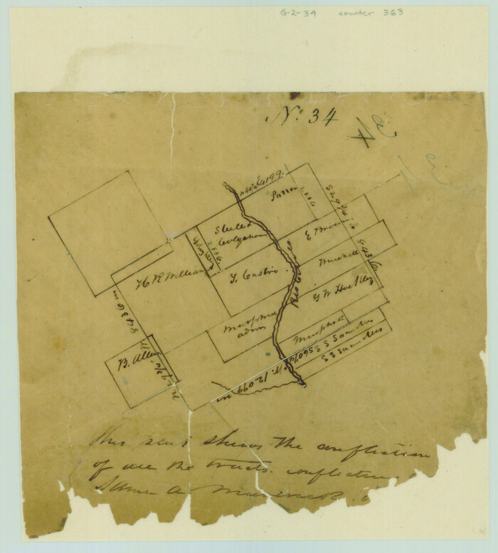363, [Surveys on Cibolo Creek], General Map Collection