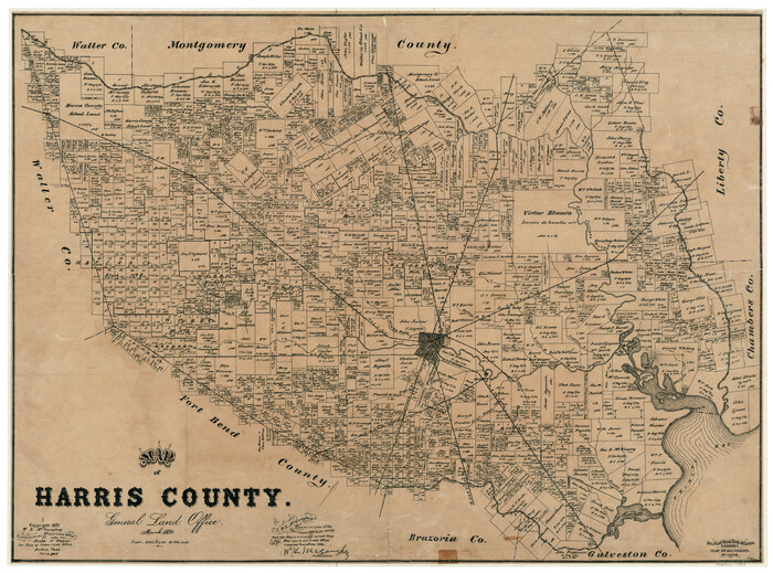 3633, Map of Harris County, General Map Collection