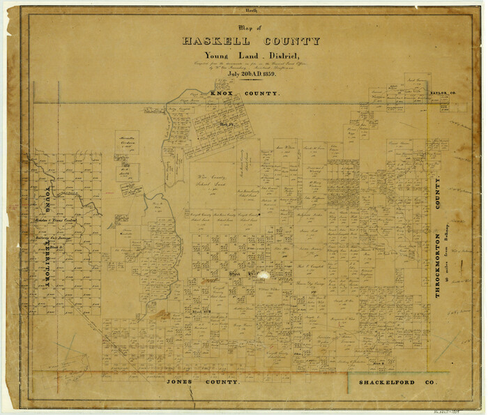 3641, Map of Haskell County Young District, General Map Collection