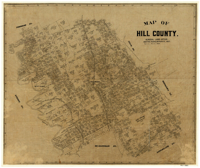 3669, Map of Hill County, General Map Collection