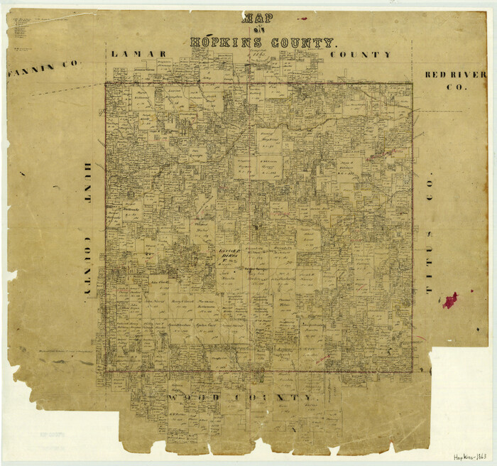 3679, Map of Hopkins County, General Map Collection