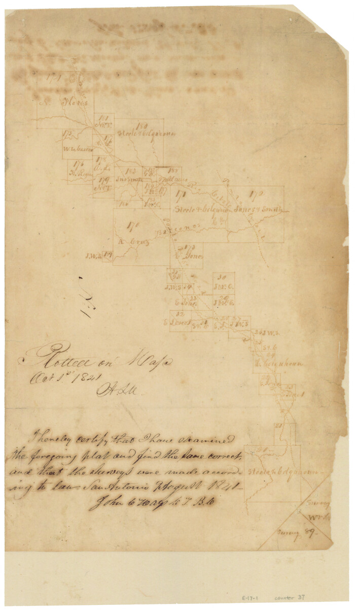 37, [Surveys along the Cibolo, Balcones and Leon Creeks], General Map Collection