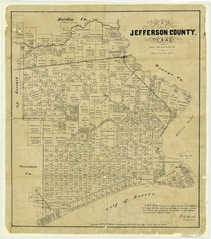 3729, Map of Jefferson County Texas, General Map Collection