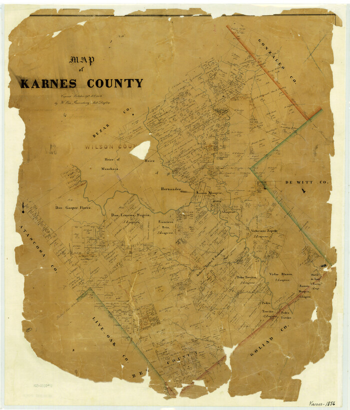 3745, Map of Karnes County, General Map Collection
