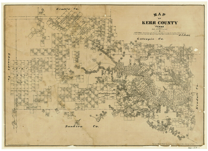 3763, Map of Kerr County Texas, General Map Collection