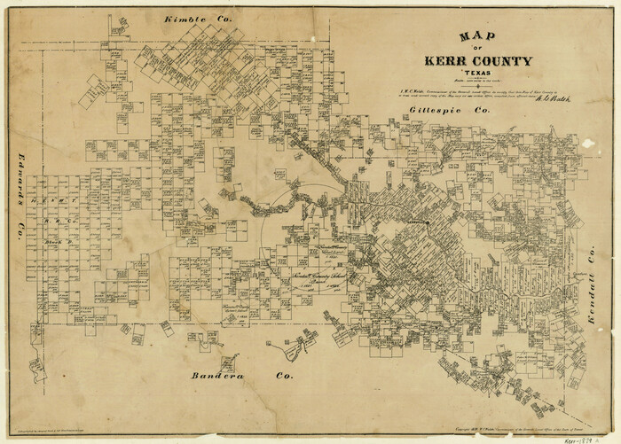 3763, Map of Kerr County Texas, General Map Collection