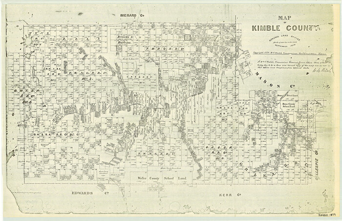 3765, Map of Kimble County, General Map Collection