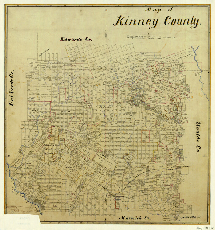 3779, Map of Kinney County, General Map Collection