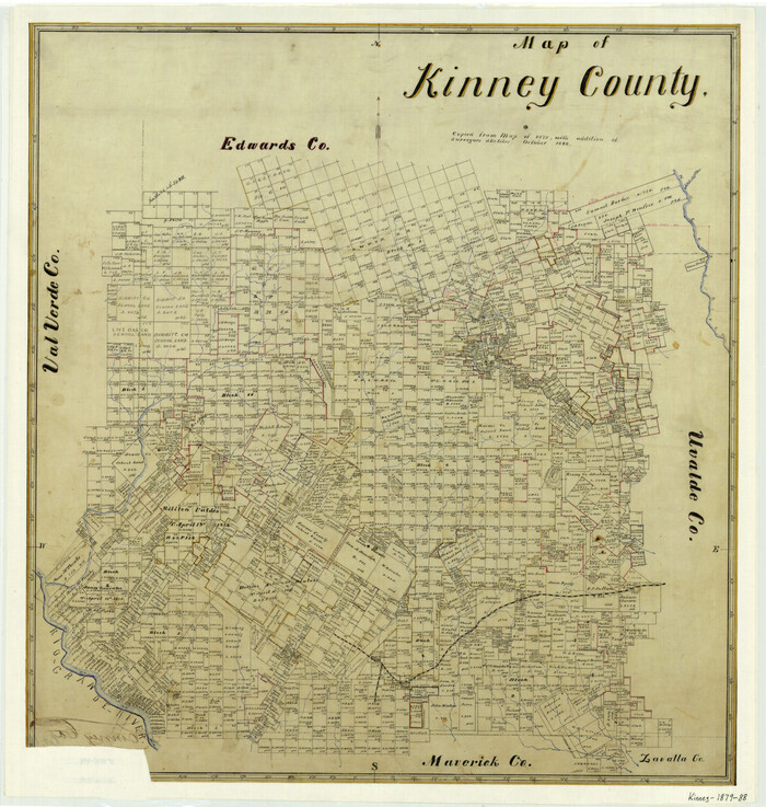 3779, Map of Kinney County, General Map Collection