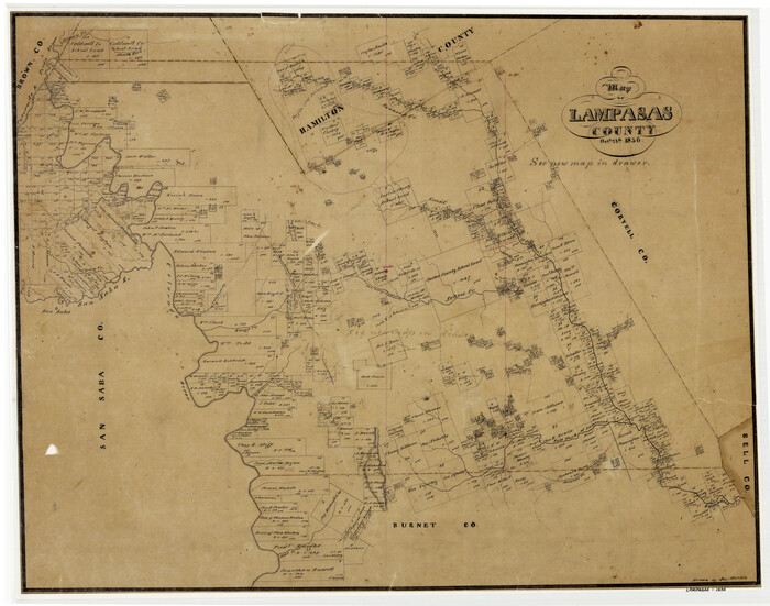 3792, Map of Lampasas County, General Map Collection