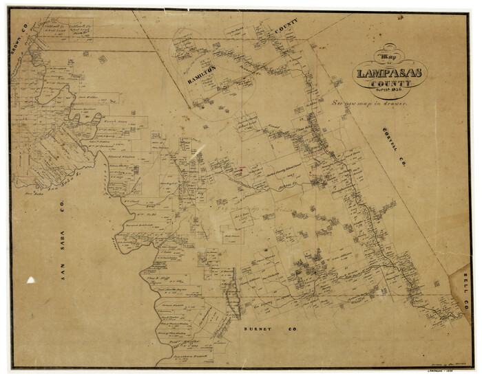 3792, Map of Lampasas County, General Map Collection