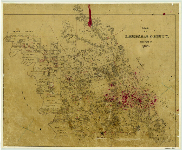 3793, Map of Lampasas County, General Map Collection