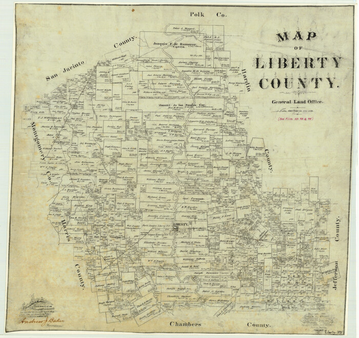 3812, Map of Liberty County Texas, General Map Collection
