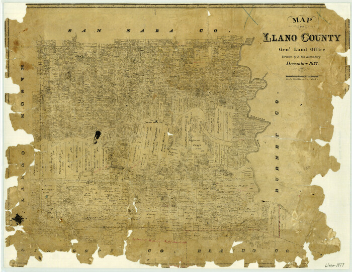 3824, Map of Llano County, General Map Collection