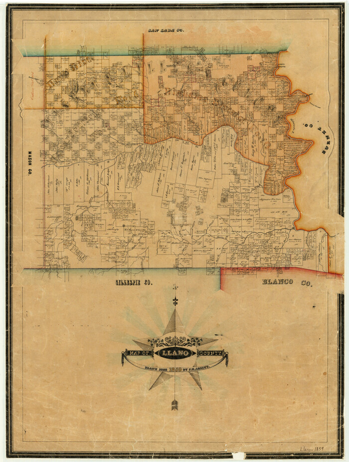 3826, Map of Llano County, General Map Collection
