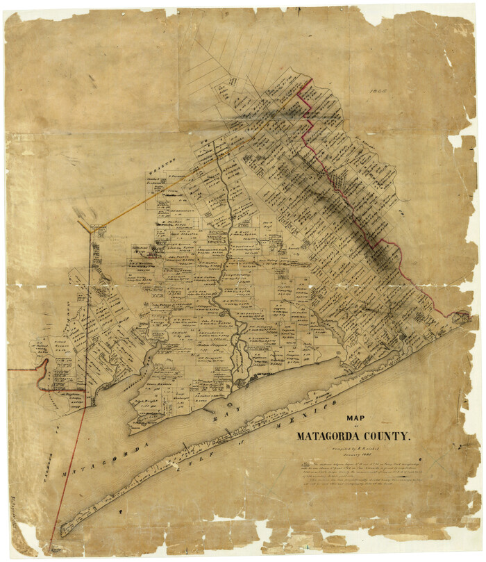 3843, Map of Matagorda County, General Map Collection
