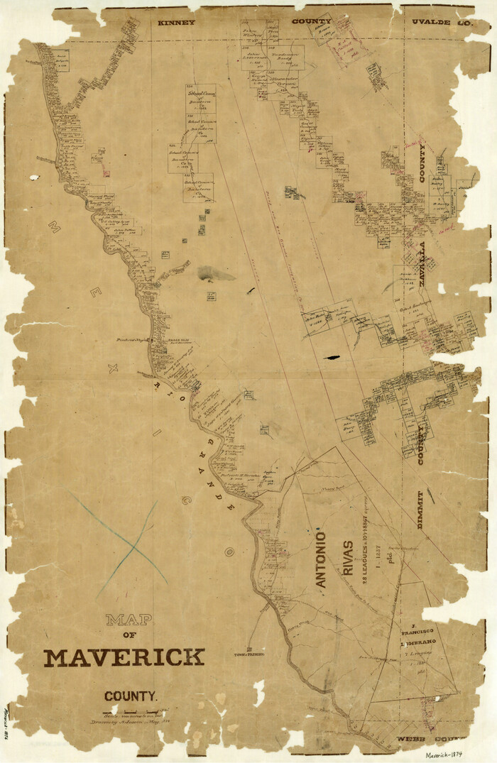 3848, Map of Maverick County, General Map Collection

