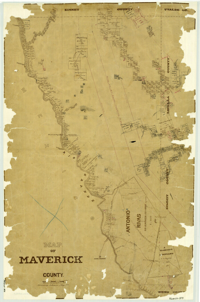 3848, Map of Maverick County, General Map Collection