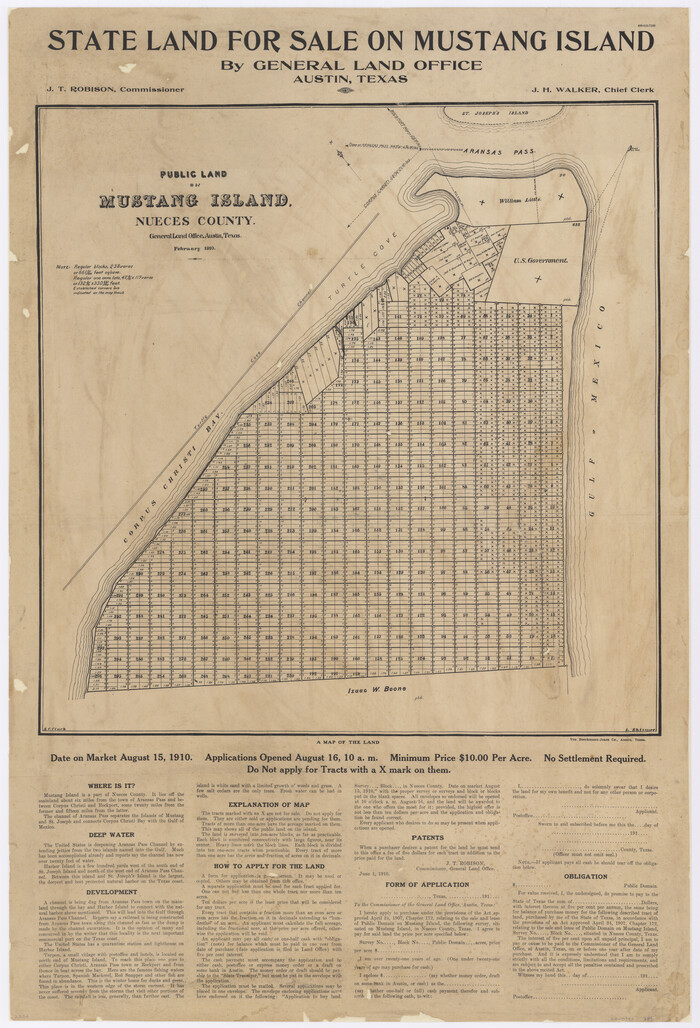 385, State Land For Sale On Mustang Island by General Land Office, Maddox Collection