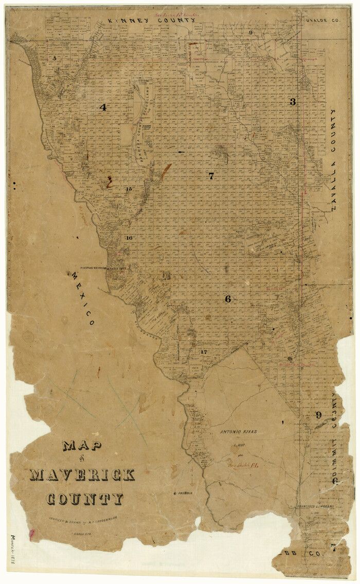 3850, Map of Maverick County, General Map Collection
