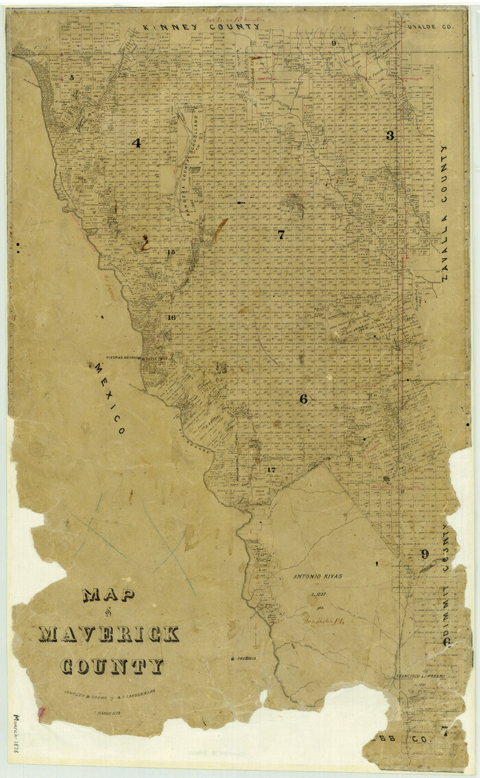 3850, Map of Maverick County, General Map Collection