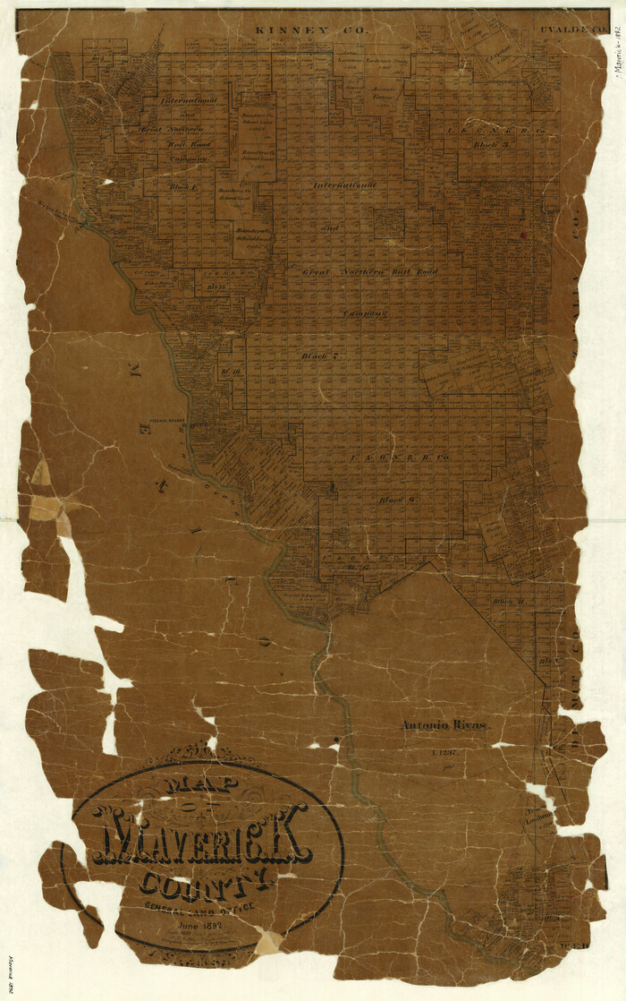 3852, Map of Maverick County, General Map Collection
