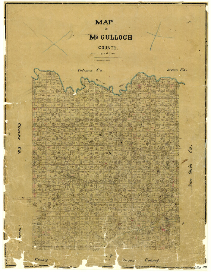 3857, Map of McCulloch County, General Map Collection
