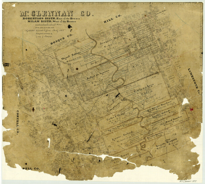 3864, McClennan County Robertson District East of the Brazos Milam District West of the Brazos, General Map Collection