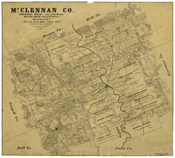 3865, McClennan County Robertson District East of the Brazos Milam District West of the Brazos, General Map Collection