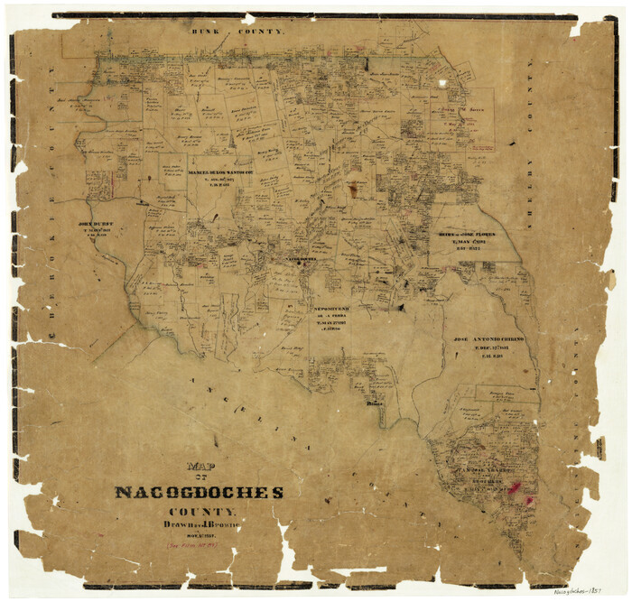 3907, Map of Nacogdoches County, General Map Collection