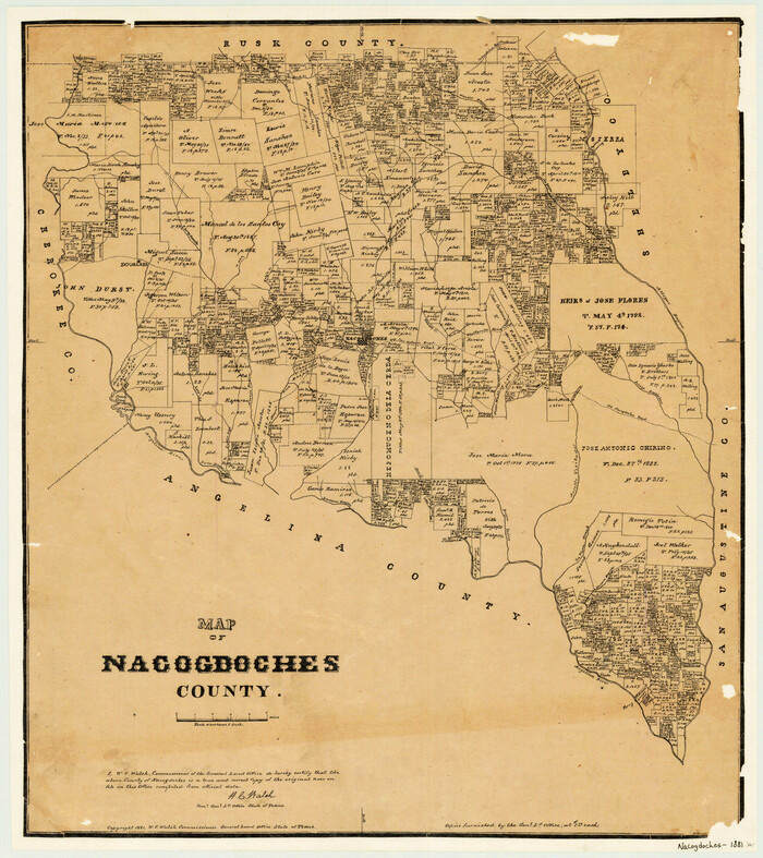 3909, Map of Nacogdoches County, General Map Collection