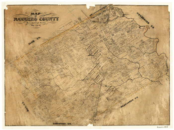 3912, Map of Navarro County, General Map Collection