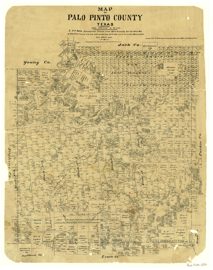 3933, Map of Palo Pinto County Texas, General Map Collection