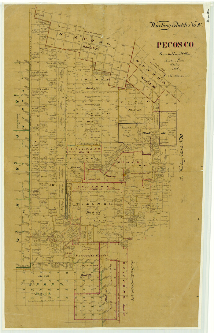 3954, Working Sketch No. IV in Pecos County, General Map Collection