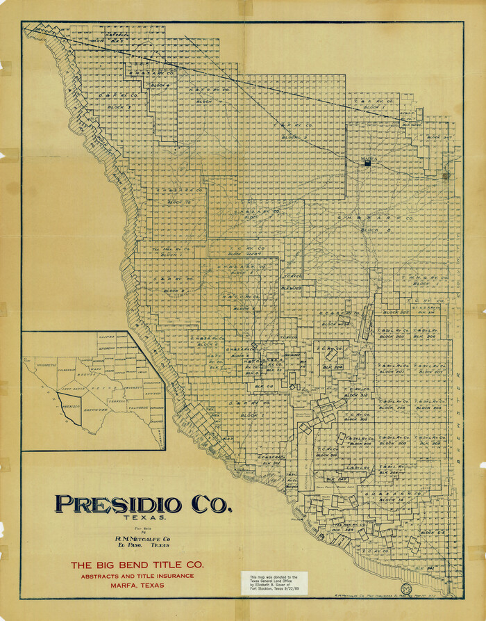 3967, Presidio County Texas, General Map Collection
