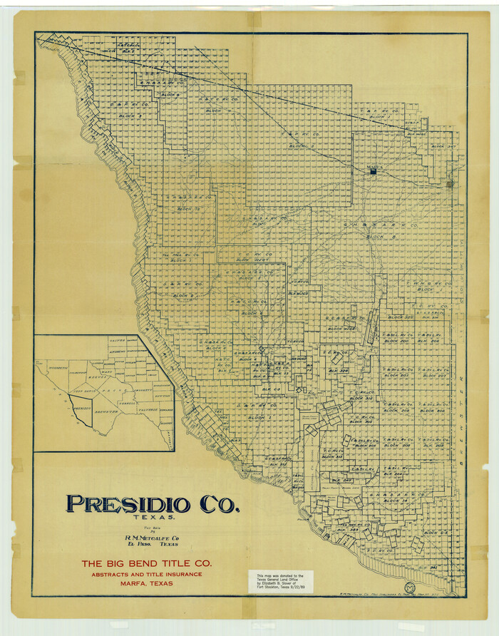 3967, Presidio County Texas, General Map Collection