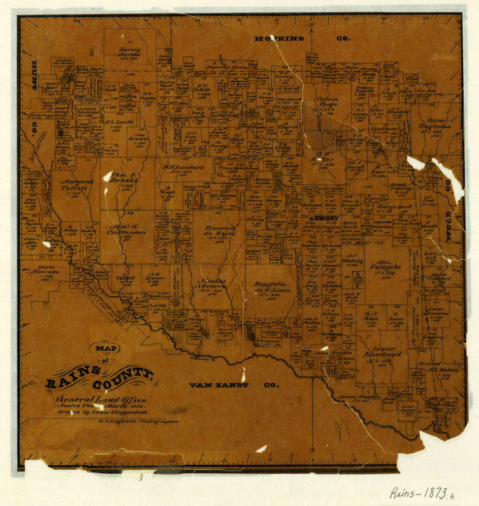 3973, Map of Rains County, General Map Collection