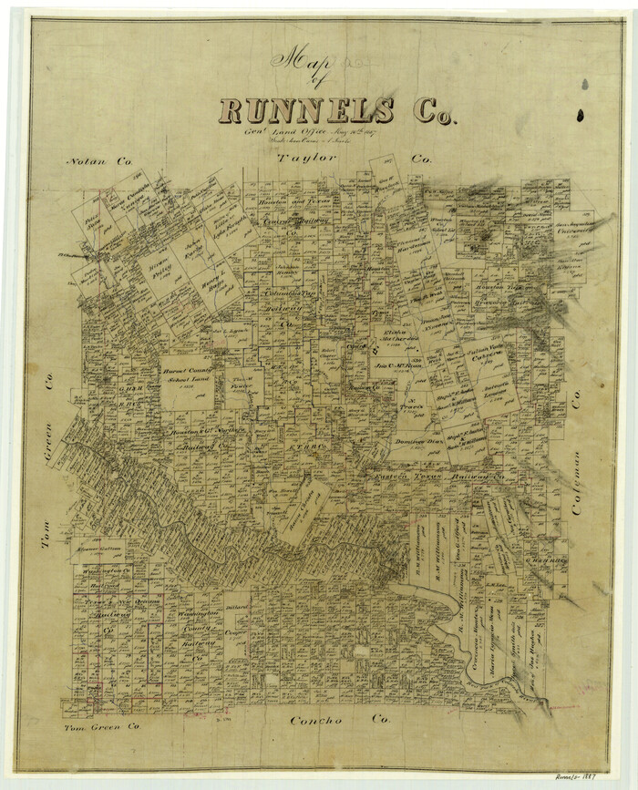 4000, Map of Runnels County, General Map Collection