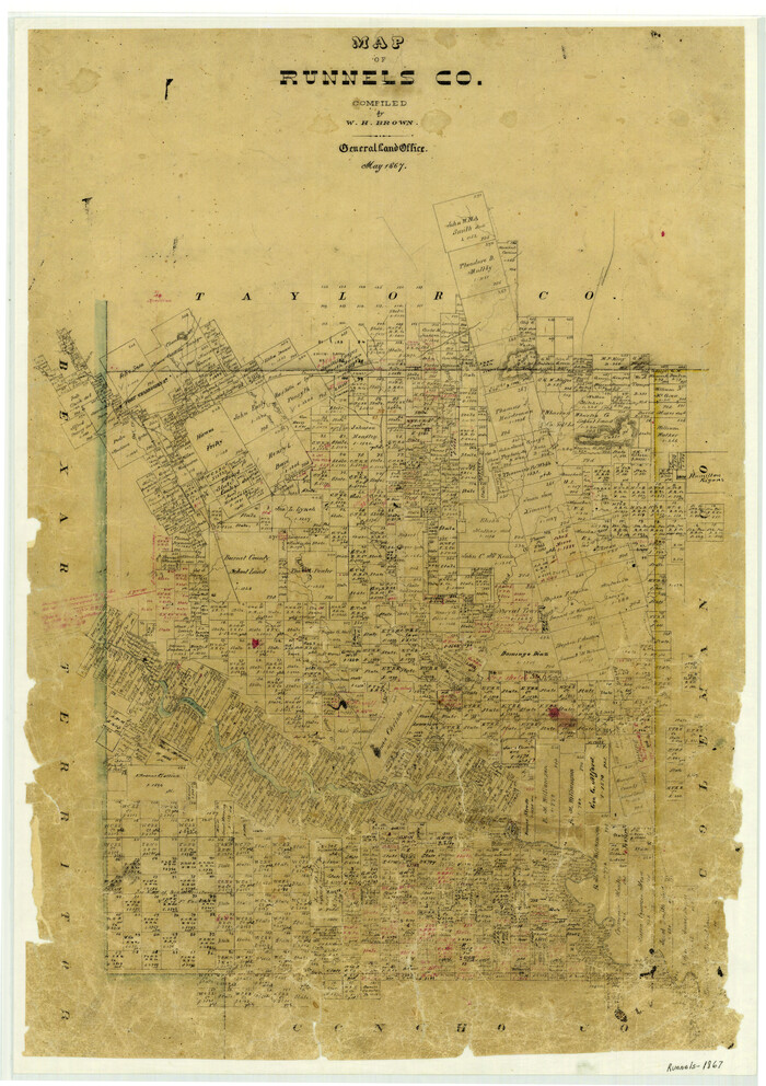 4003, Map of Runnels County, General Map Collection