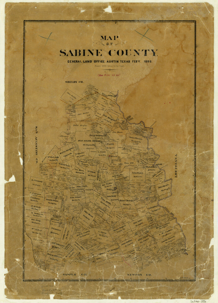 4010, Map of Sabine County, General Map Collection
