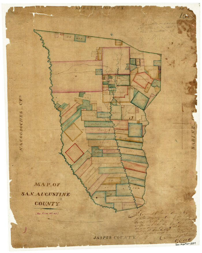 4011, Map of San Augustine County, General Map Collection